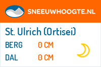 Recente sneeuwhoogte st ulrich ortisei
